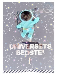 Lolli Letter Universets Bedste A5 kort med astronautslikkepind