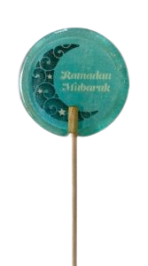 Blå Ramadan Kareem slikkepind