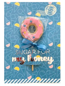Lolli Letter Sugar for my Honey A5 kort med slikkepind
