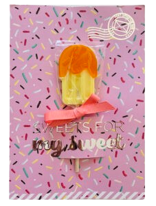 Lolli Letter Sweets for my Sweet - A5 kort med en slikkepind