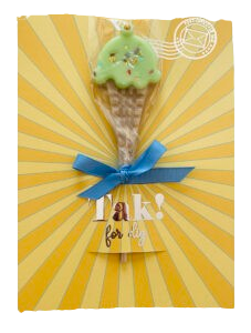 Lolli Letter Tak for dig A5 kort med slikkepind